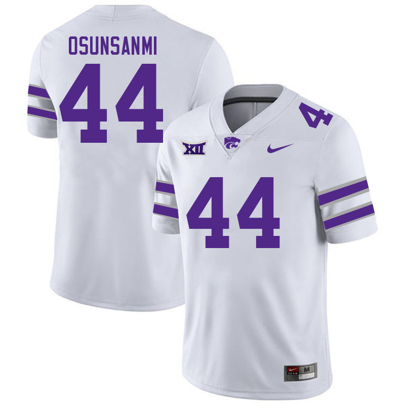 #44 Tobi Osunsanmi Kansas State Wildcats Fotball Jerseys Stitched Sale-White